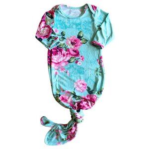 Posh Peanut Baby Newborn Infant Sleep Gown Sack, Pink & Teal Floral